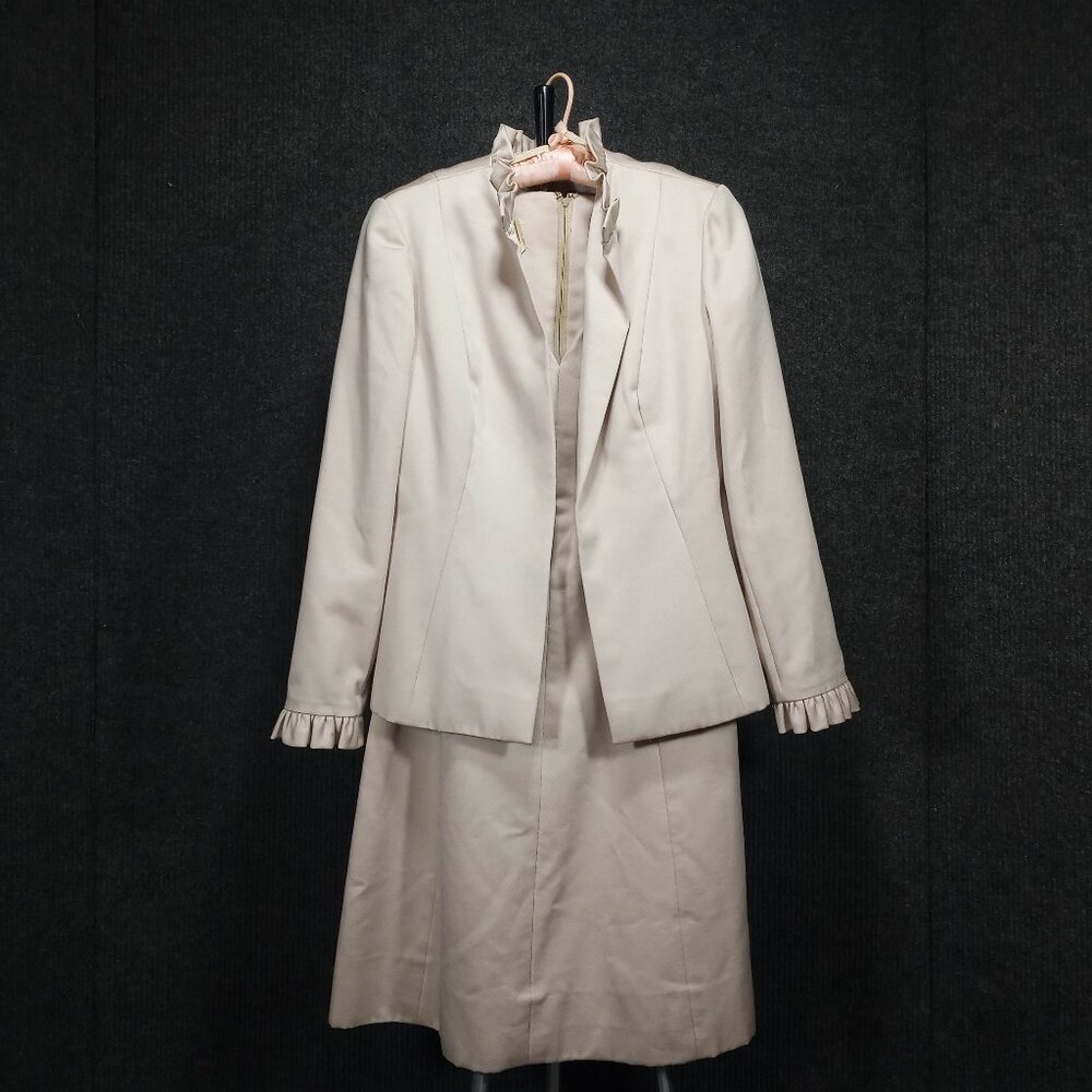 1960's Ecru-Cream Shift & Jacket by Rona